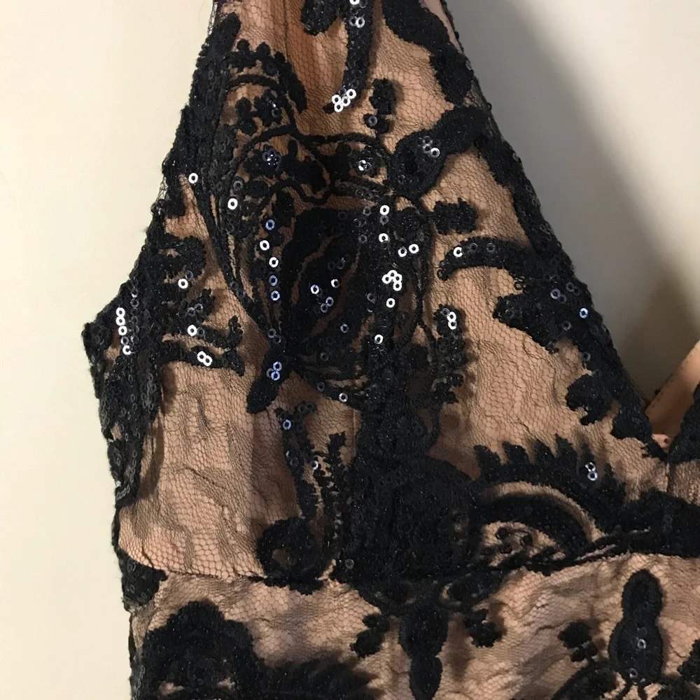 NWT Sparkly Black Free People Mini Dress - Picture 8 of 8